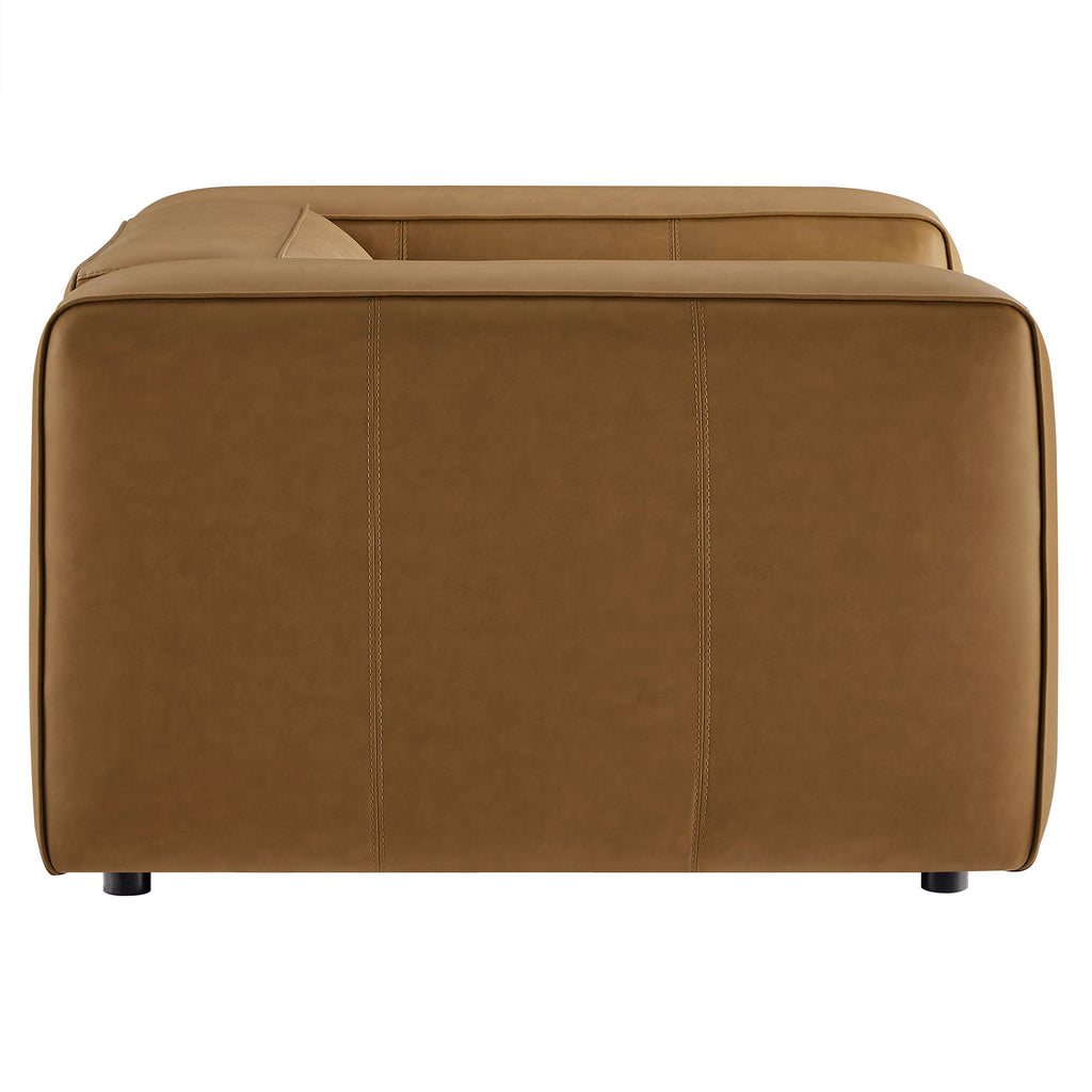 Auren Upholstered Vegan Leather Modular Armchair by Modway
