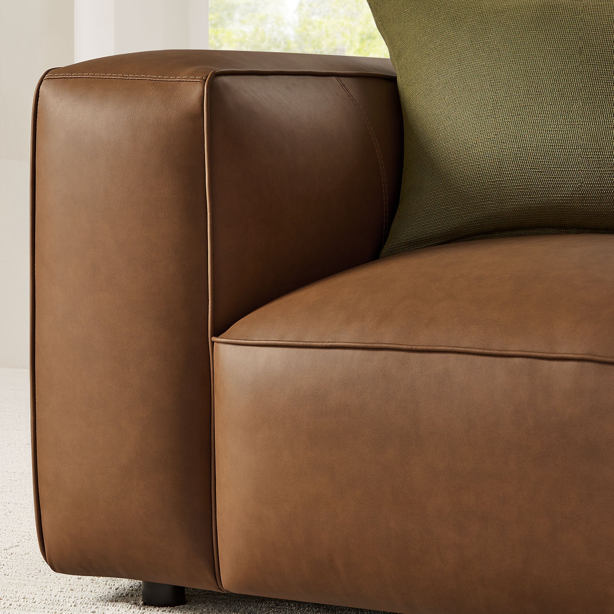 Auren Upholstered Vegan Leather Modular Armchair by Modway