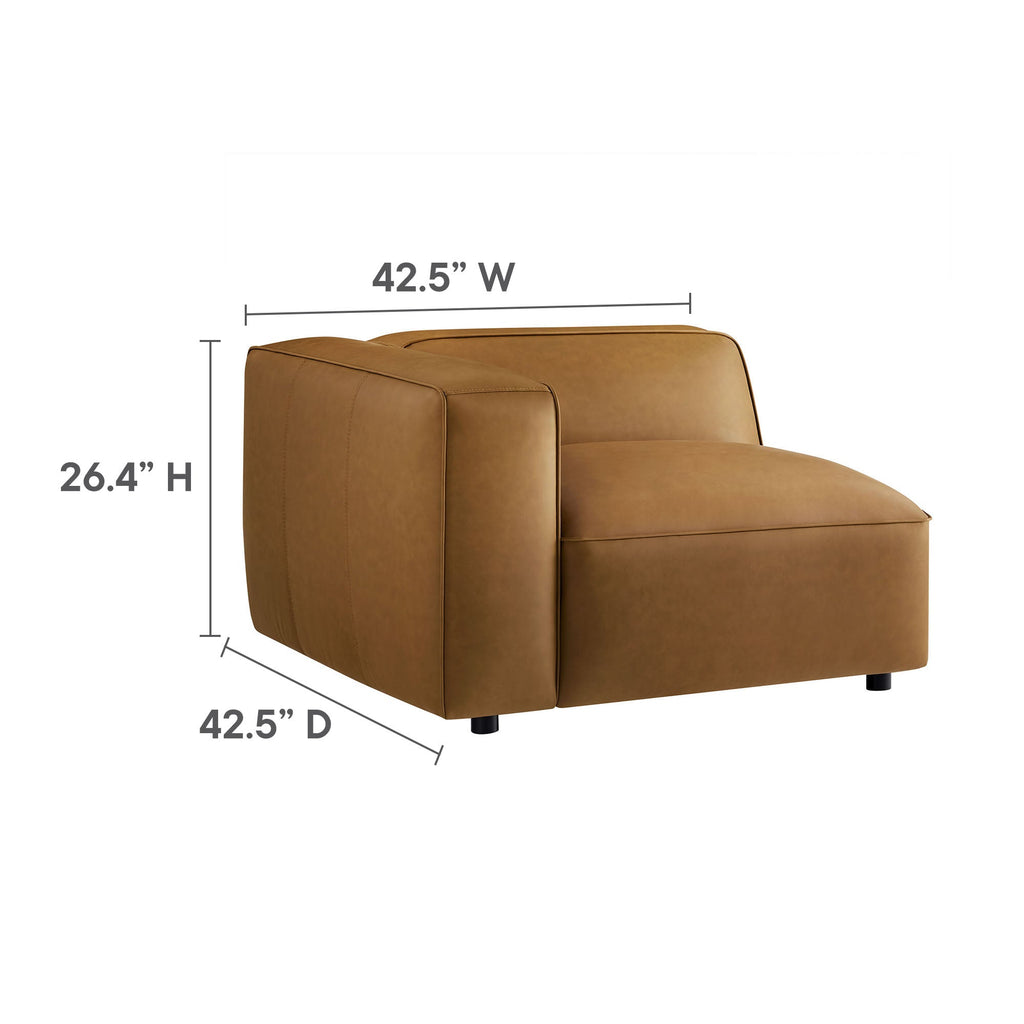 Auren 4-Piece Vegan Leather Modular Sofa Set by Modway