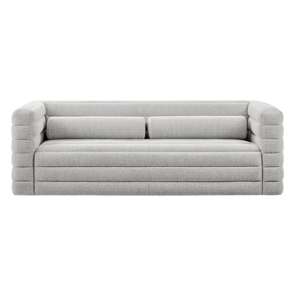 Relle Channel Tufted Boucle Upholstered Sofa by Modway