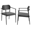 Aeris Stackable Outdoor Patio Aluminum Dining Armchair Set of 2 by Modway