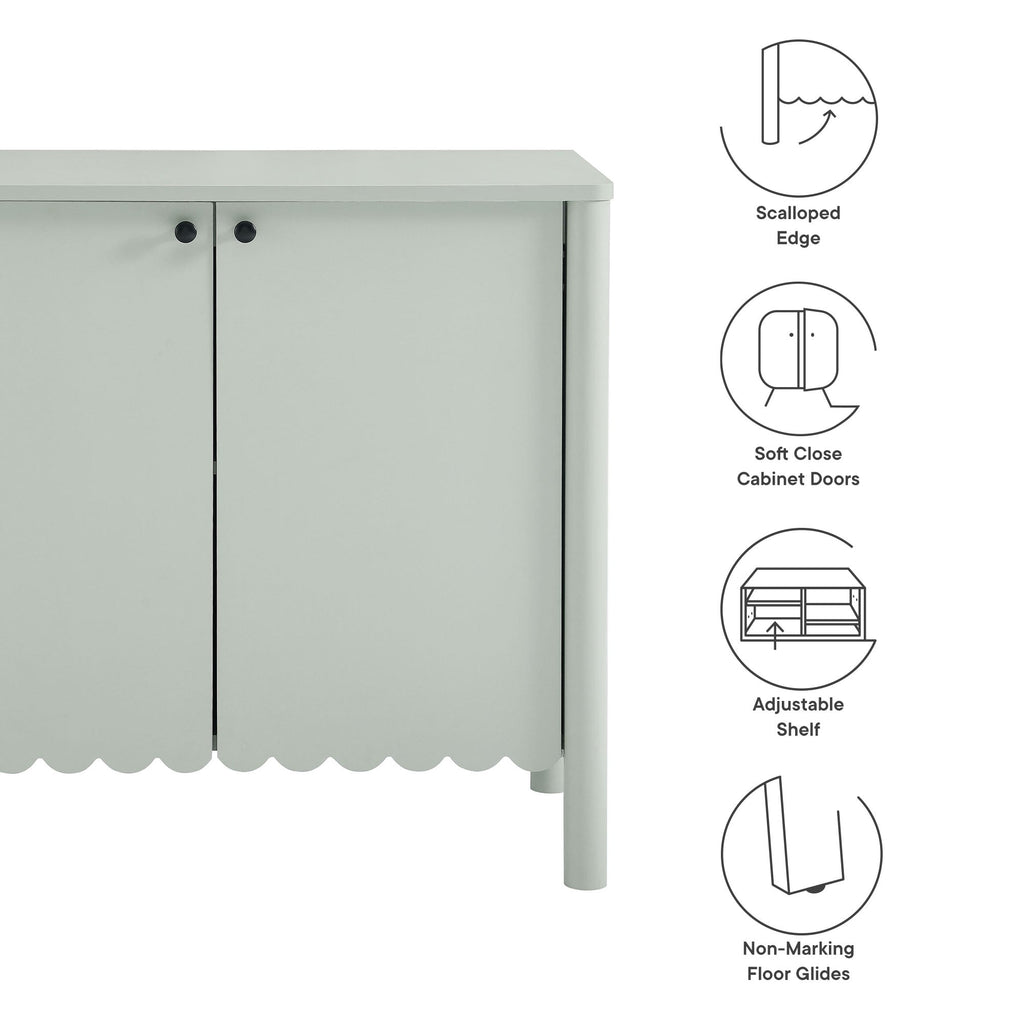 Emmeline 35" 2-Door Scalloped Sideboard Cabinet by Modway