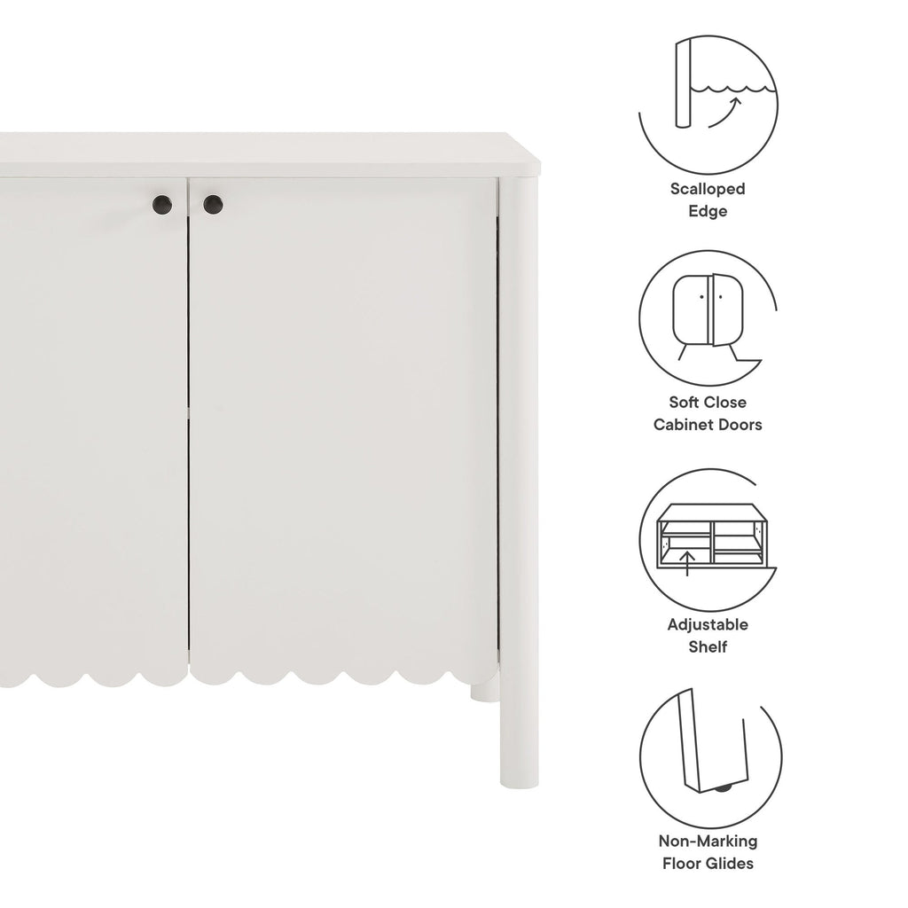 Emmeline 35" 2-Door Scalloped Sideboard Cabinet by Modway
