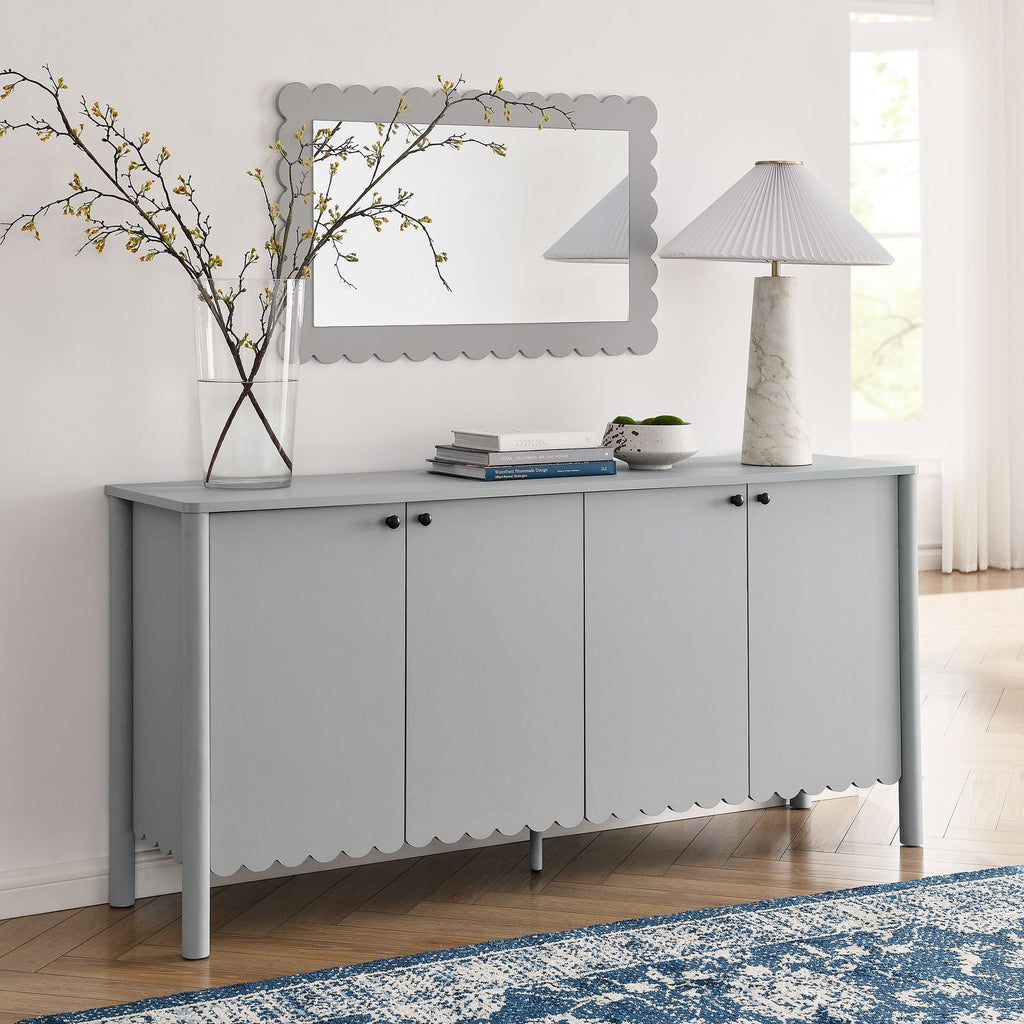 Emmeline 66" 4-Door Scalloped Sideboard Cabinet by Modway