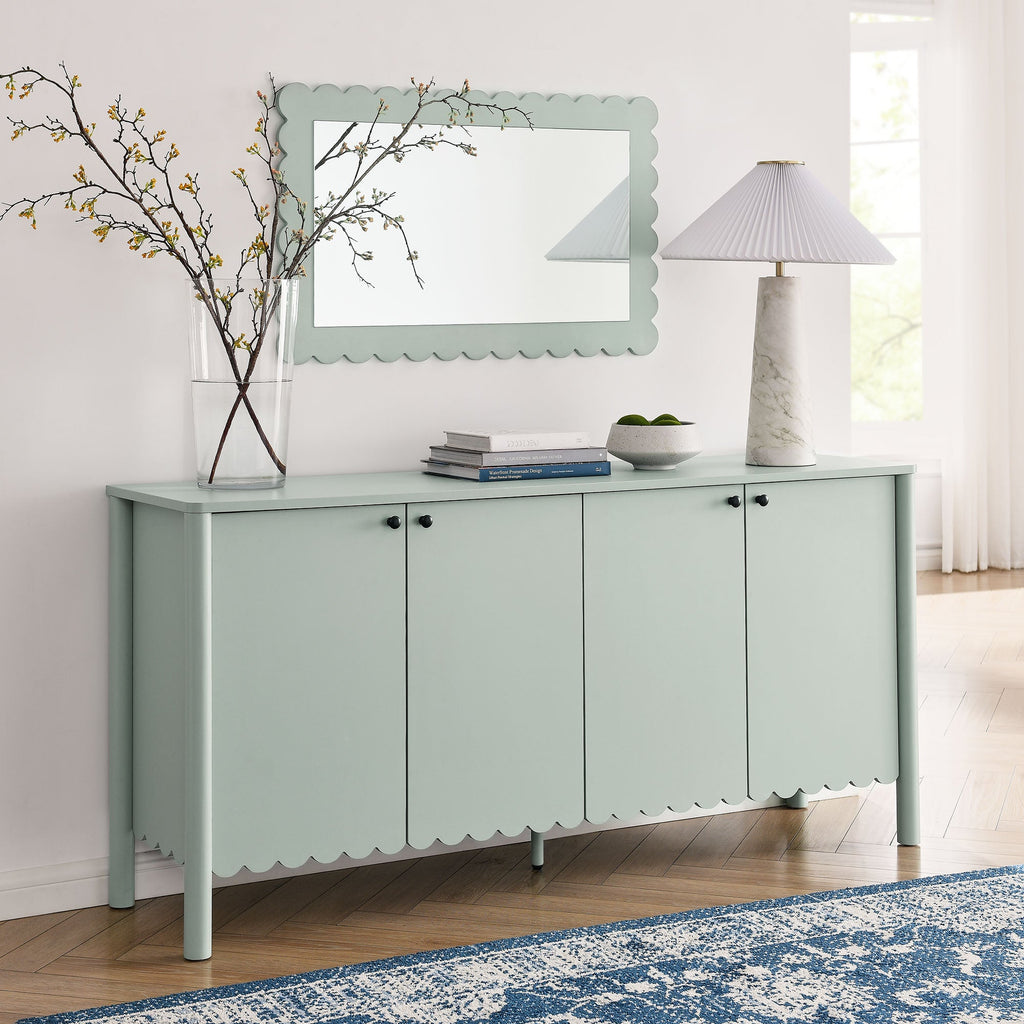 Emmeline 66" 4-Door Scalloped Sideboard Cabinet by Modway