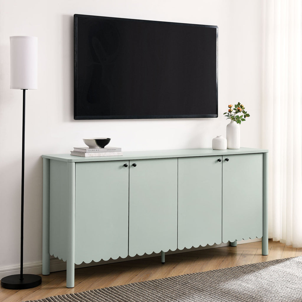 Emmeline 66" 4-Door Scalloped Sideboard Cabinet by Modway