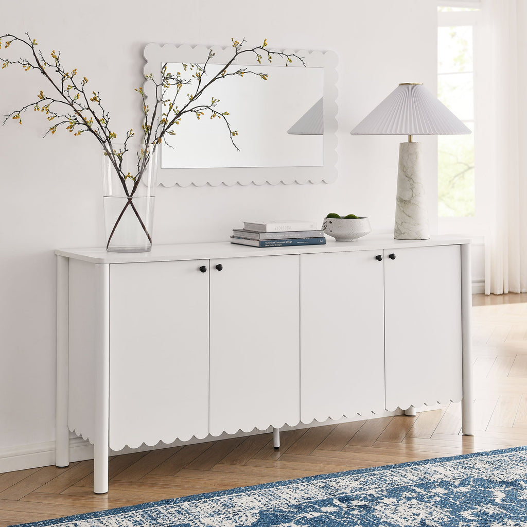Emmeline 66" 4-Door Scalloped Sideboard Cabinet by Modway