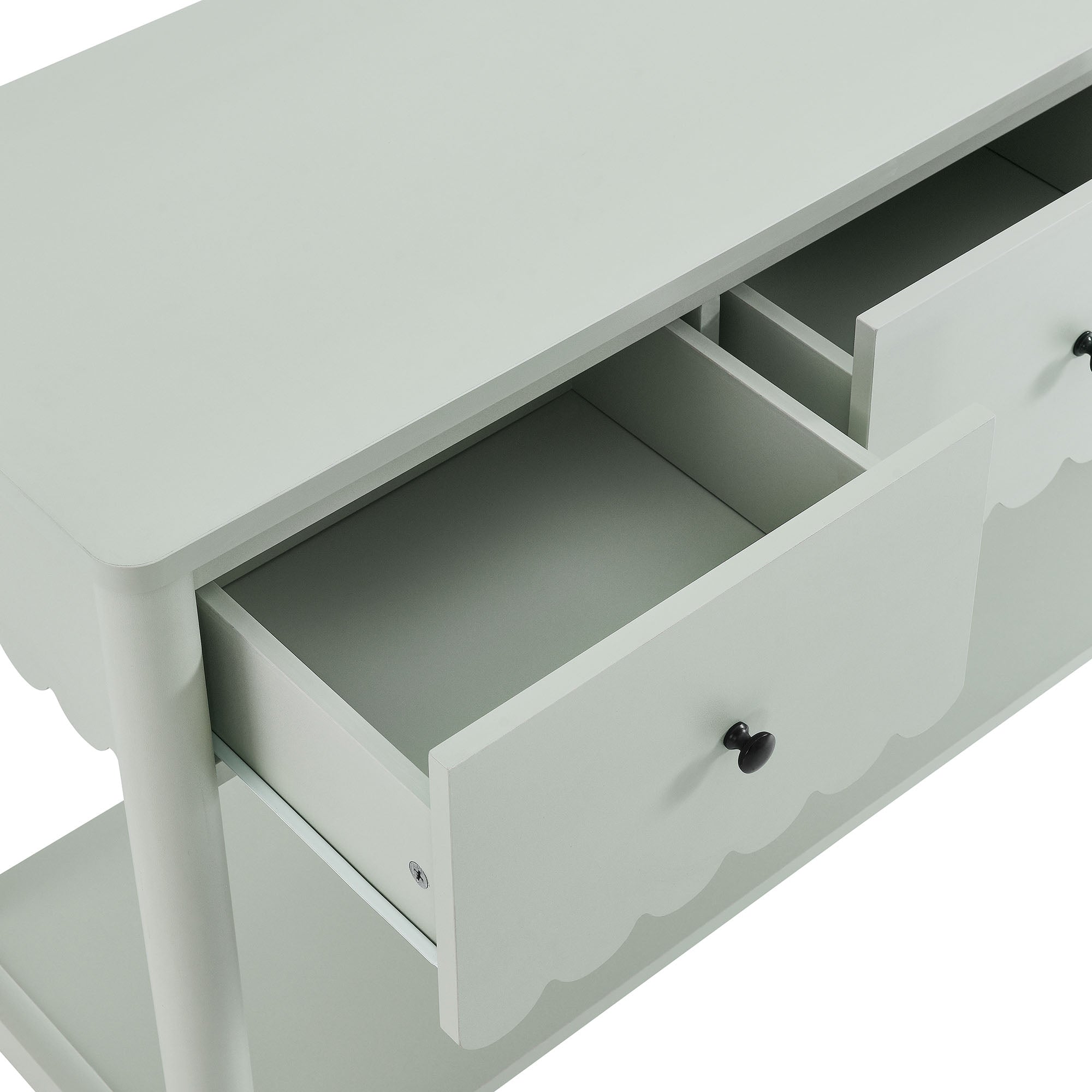 Emmeline 3-Drawer Scalloped Console Table by Modway