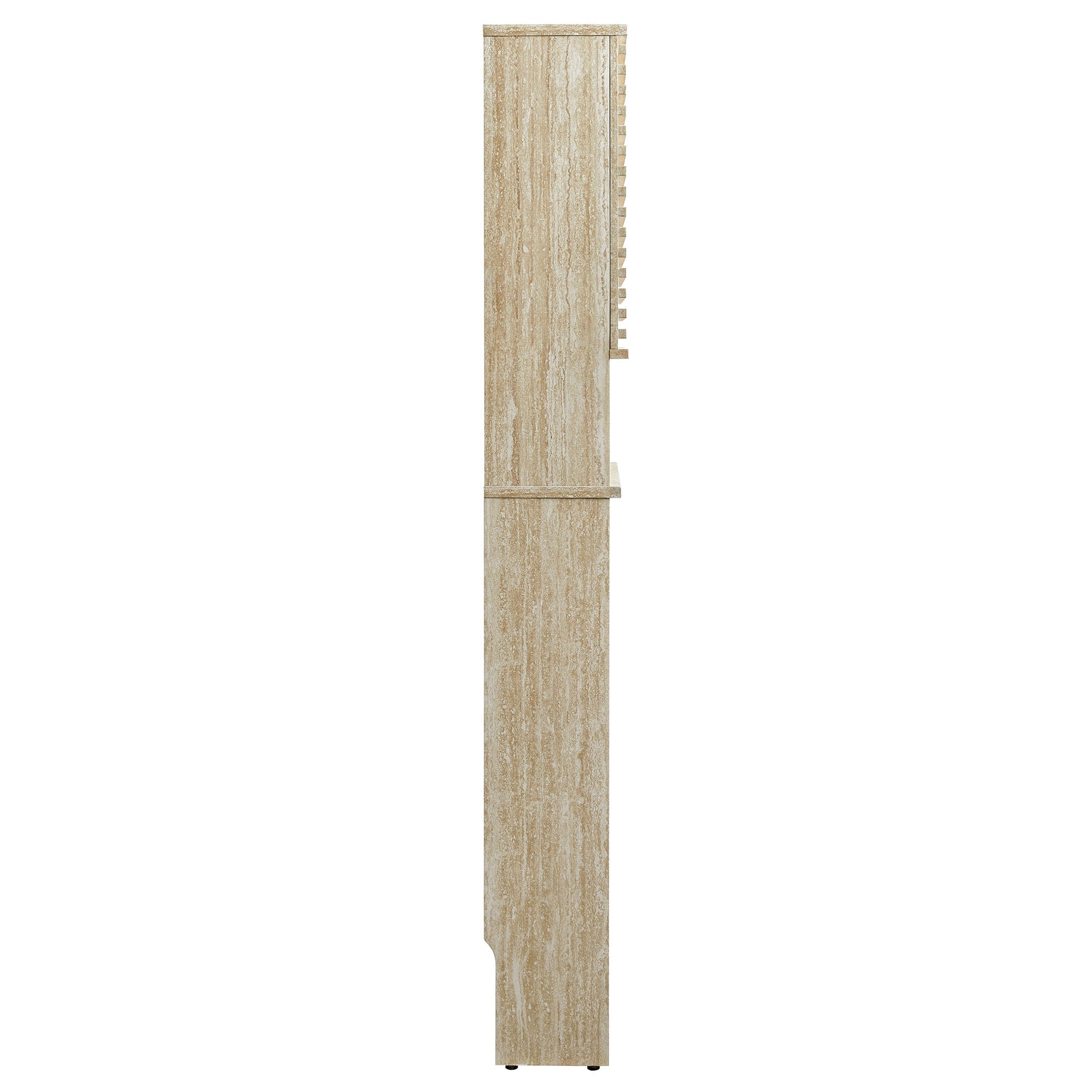 Render Over the Toilet Faux Travertine Bathroom Storage Cabinet by Modway