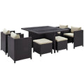 Inverse 9 Piece Outdoor Patio Dining Set by Modway