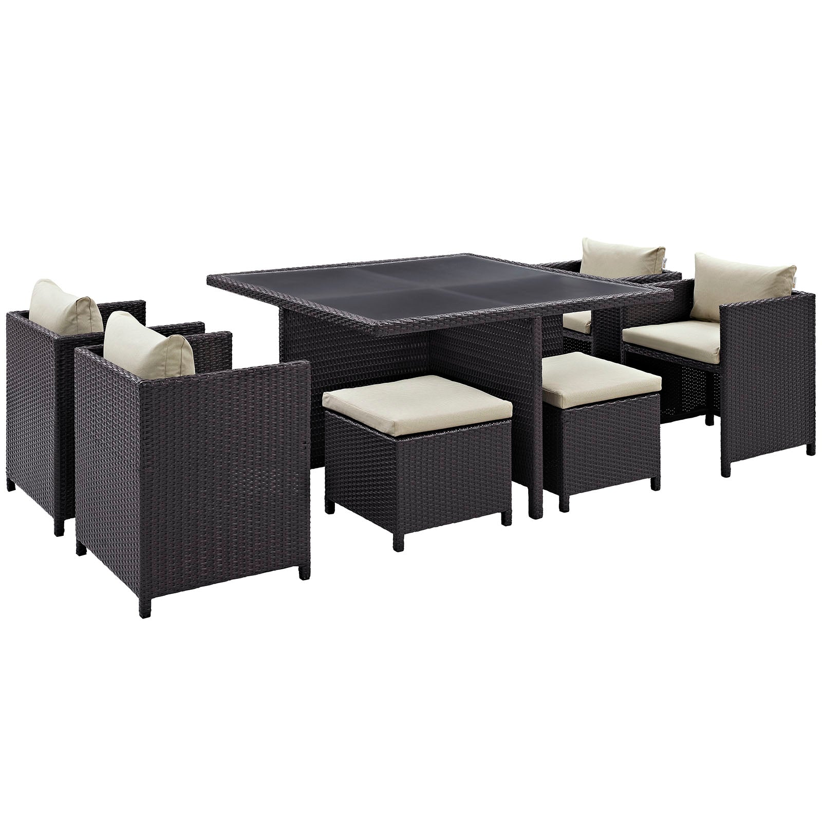 Inverse 9 Piece Outdoor Patio Dining Set by Modway