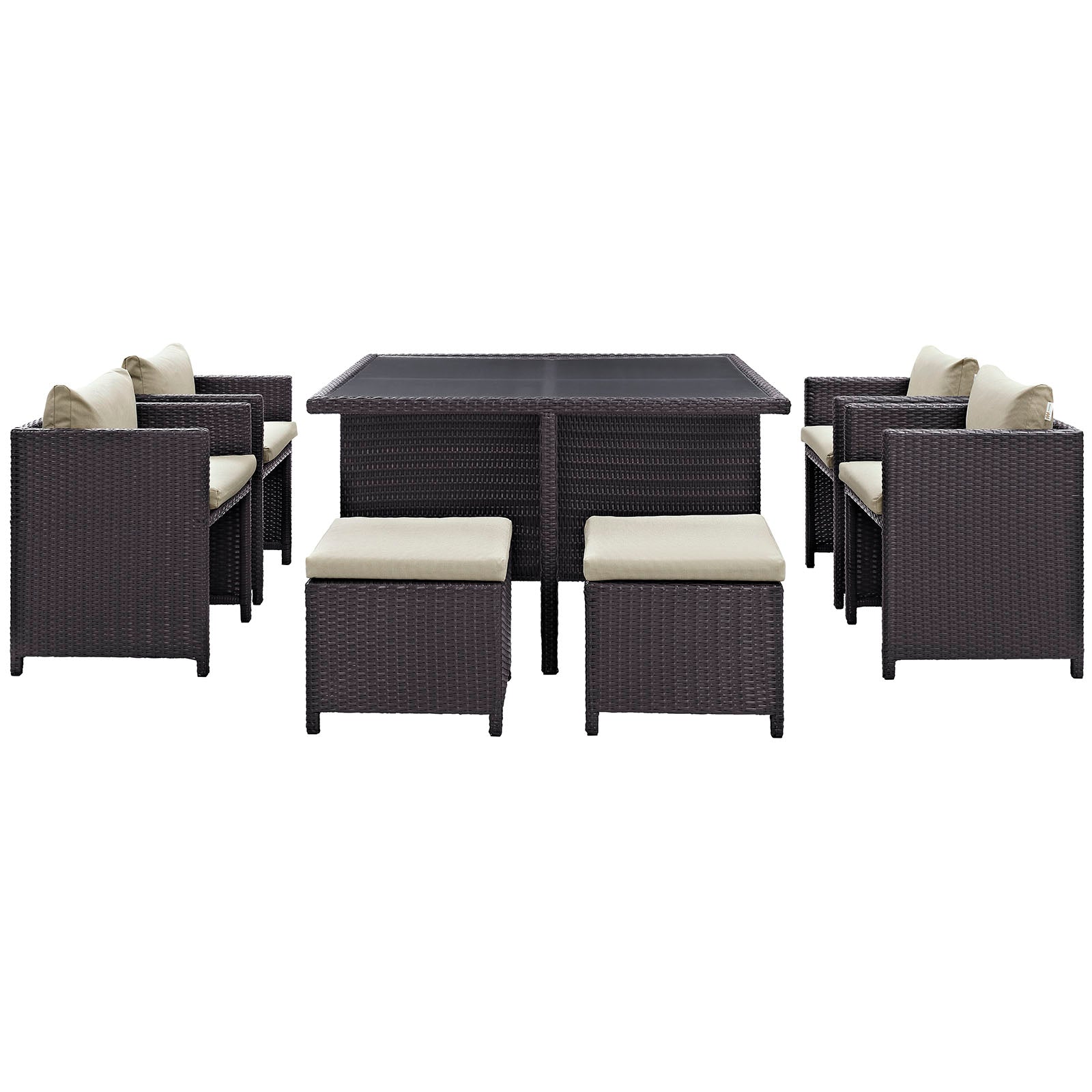 Inverse 9 Piece Outdoor Patio Dining Set by Modway