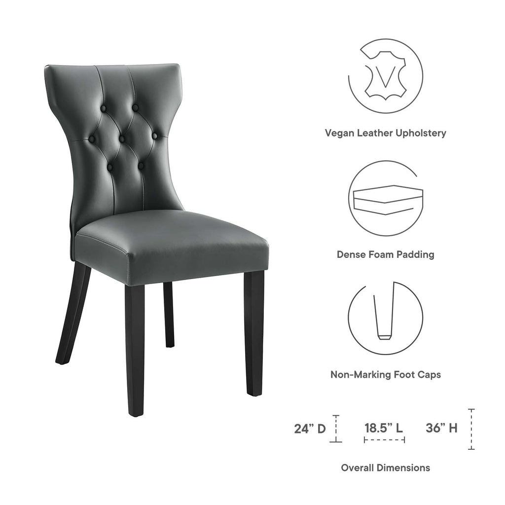 Silhouette Dining Vinyl Side Chair by Modway