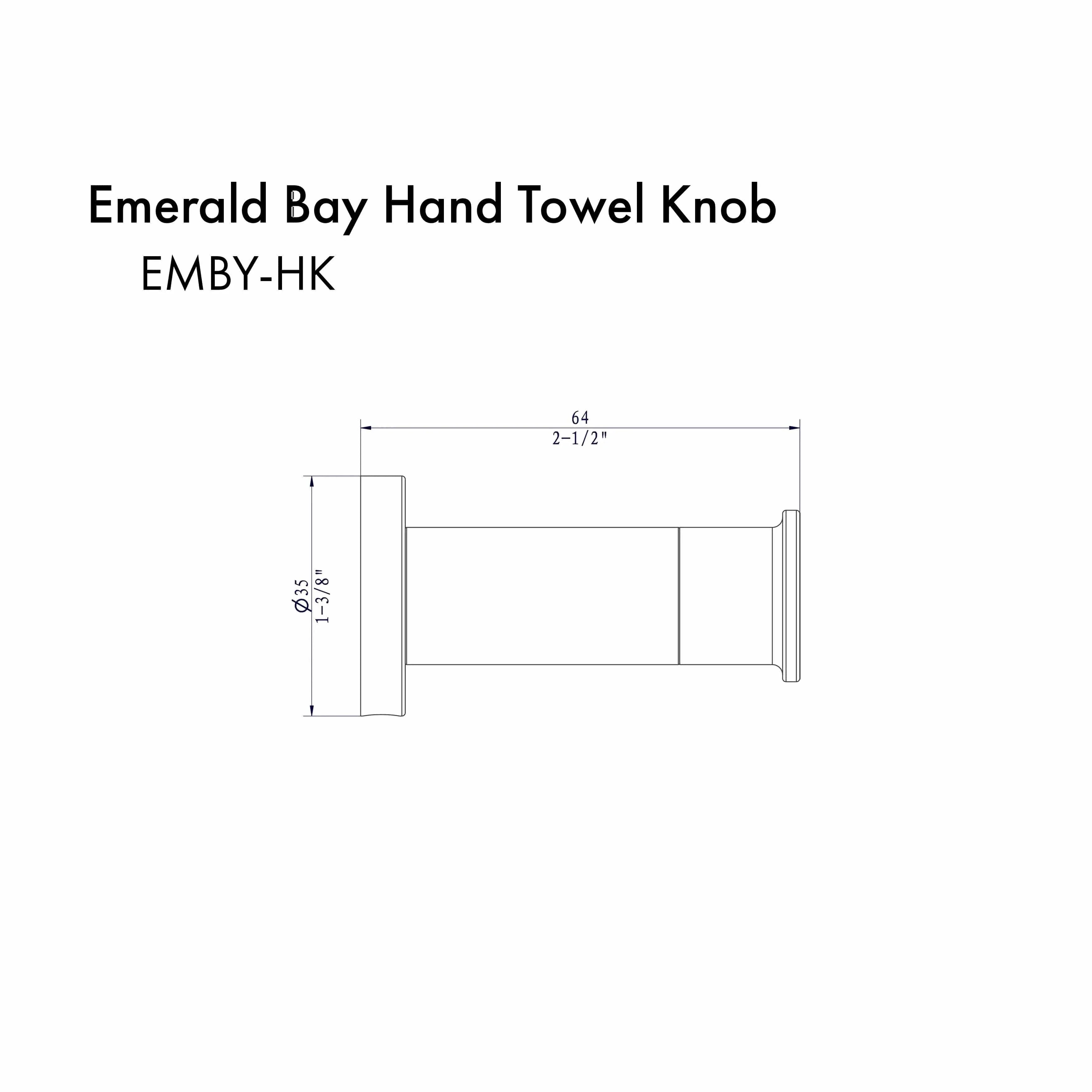 ZLINE Emerald Bay Towel Hook EMBY-HK-BN