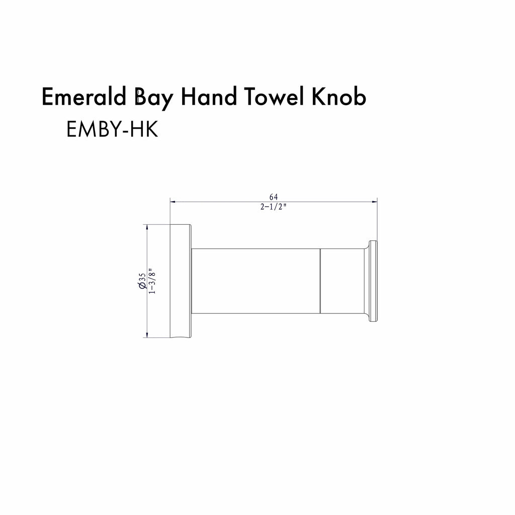 ZLINE Emerald Bay Towel Hook EMBY-HK-MB