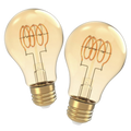2 Pack - Dimmable LED Spiral Vintage 60W Eq.