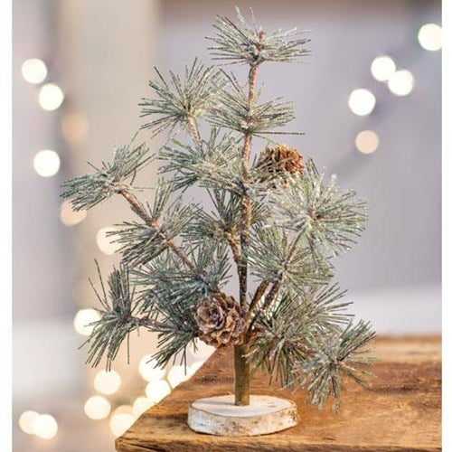Icy Evergreen Tahoe Tree 9" (Pack of 4)