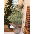 Icy Tahoe Burlap Tree 16"