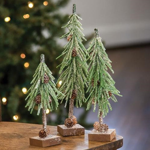 Glittered Pinecone Tree 10" (Pack of 4)