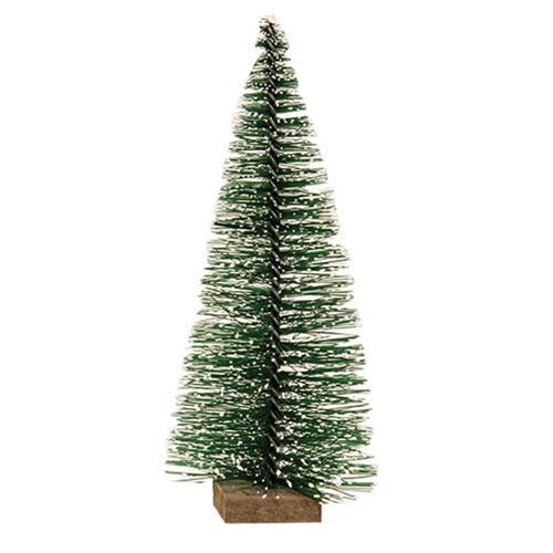 Snowy Bottle Brush Tree 6" (Pack of 4)