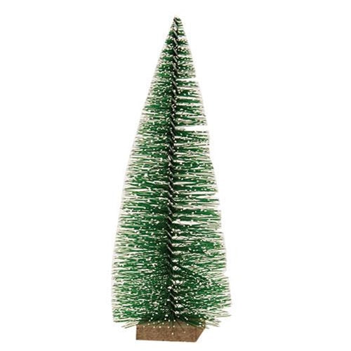 Snowy Bottle Brush Tree 7" (Pack of 4)