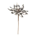 Black & White Buffalo Check Poinsettia Spray (Pack of 4)