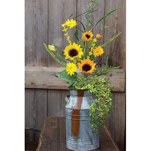 Sunflower Pick w/Ferns & Berry 28" (Pack of 2)