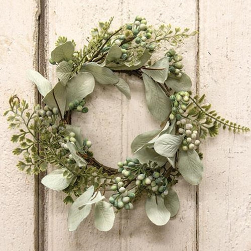 Spring Foliage & Berries Candle Ring 4.5" (Pack of 2)