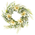 Rustic White Daisy Candle Ring 4.5" (Pack of 2)