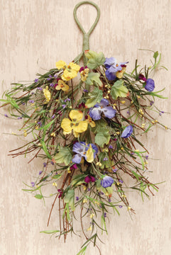 Mixed Pansy Teardrop 22"