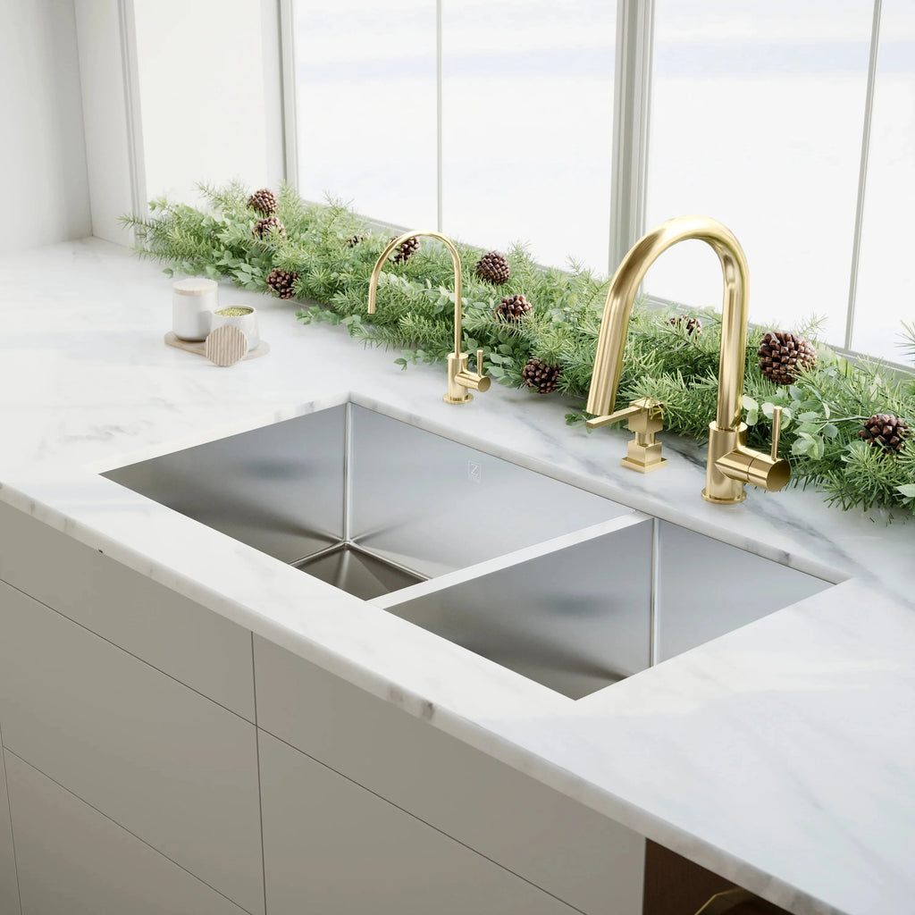 ZLINE Gemini Kitchen Faucet, GEM-KF-PG