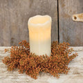 Bursting Astilbe Candle Ring 3.5" Pumpkin (Pack of 2)