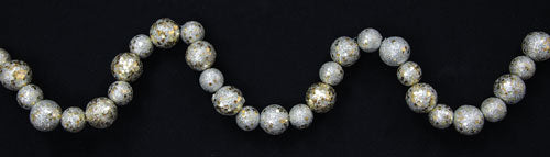 Platinum Glitter Ball Garland (Pack of 4)