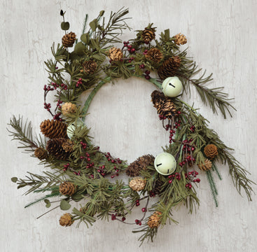 Country Bell Pine Ring 12"  (Pack of 4)