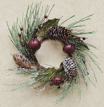 Snowy Pine Bell Ring 10"  (Pack of 2)