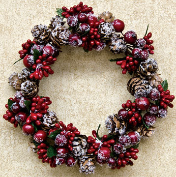 Fancy Winter Berry Ring 4" (Pack of 2)