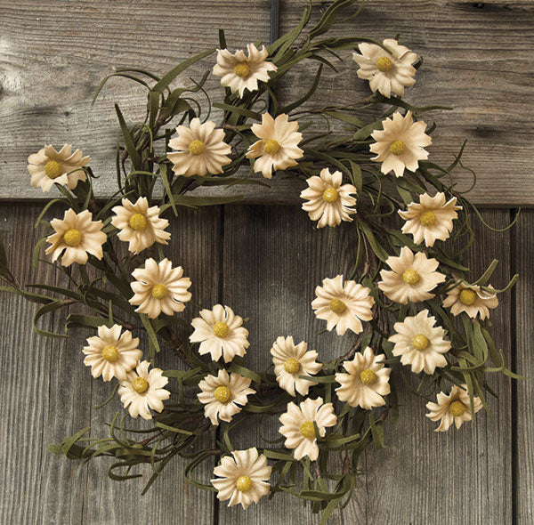 Teastain Daisy Wreath - 12" (Pack of 2)