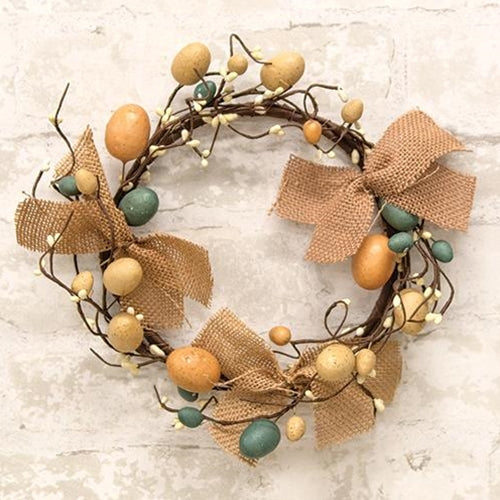 Egg Pip & Burlap Ring - 6-1/2" (Pack of 2)
