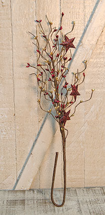 Holiday Stars Pip Spray Burgundy & Gold 24" (Pack of 4)