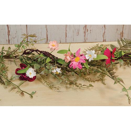 Pink Gardenia Garland 4 ft.