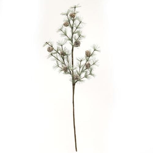 Vintage Glitter Birchcone Pine Spray 28" (Pack of 4)
