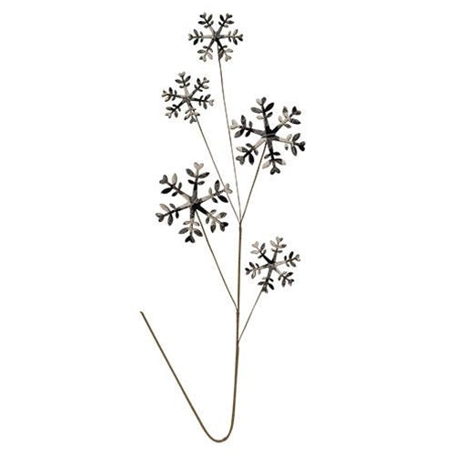 Black & White Plaid Snowflake Spray 27" (Pack of 2)