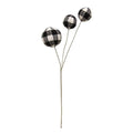 Black & White Plaid Ball Pick 14"  (Pack of 4)