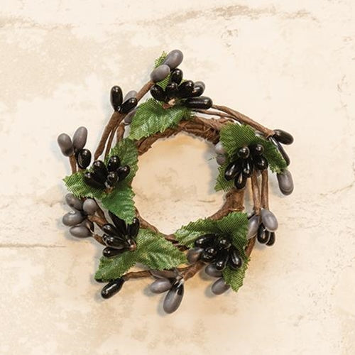 Mini Pip Berry Ring Gray & Black 1" (Pack of 4)