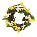 Mini Pip Berry Ring Yellow & Cream 1" (Pack of 4)