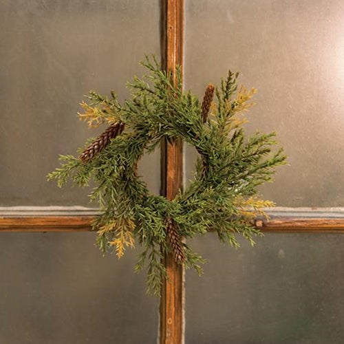 6"  Prickly Pine Ring Moss Green (Pack of 4)