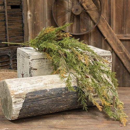 Prickly Pine Hanging Bush Moss Green 33"  (Pack of 4)