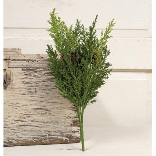 Prickly Pine Pick Christmas Green 14" (Pack of 4)