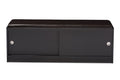 Baxton Studio Clevedon Modern and Contemporary Dark Brown Wood Entryway Storage Cushioned Bench Shoe Rack Cabinet Organizer