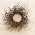 Gray & Black Pip Twig Wreath 16"